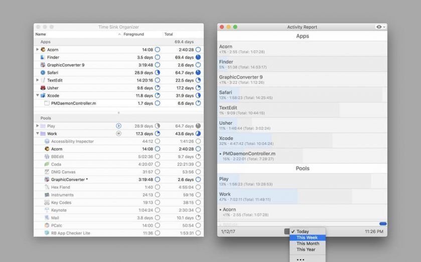osx time tracking