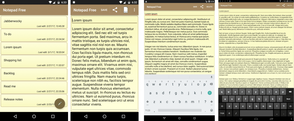 top rated free notes app for android