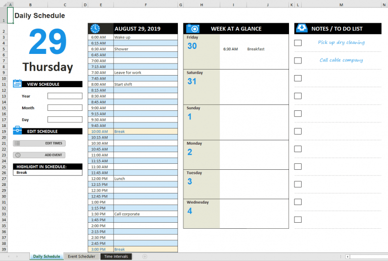 15 Daily Schedule Template Ideas – TimeCamp