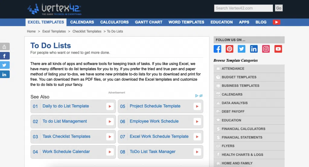 vertex42 to-do list templates