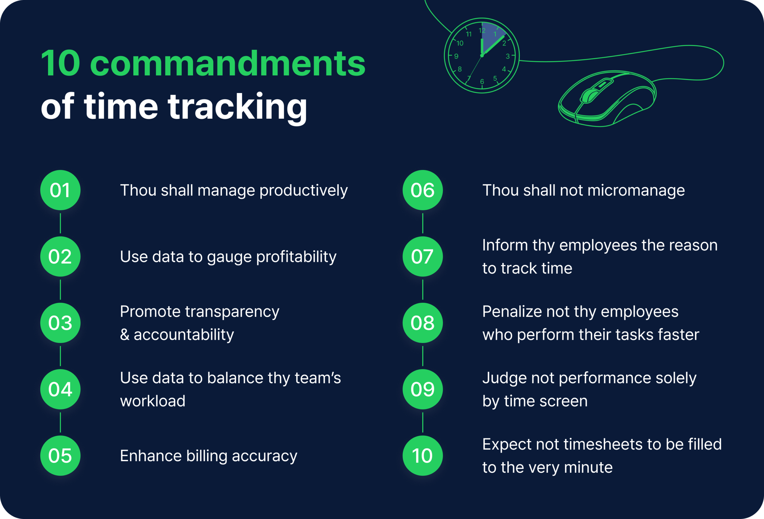 10 commandments of time tracking