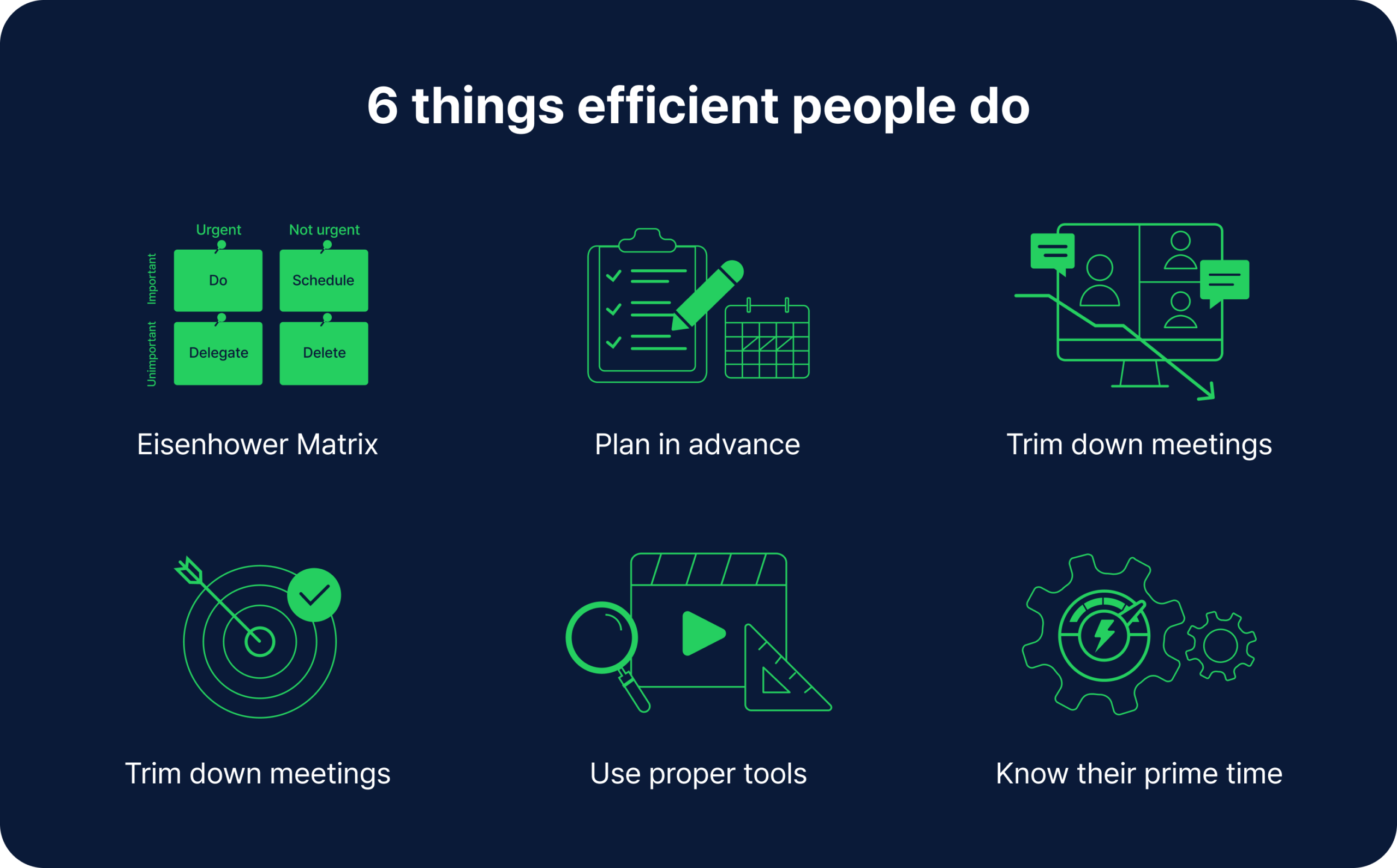 6 things efficient people do