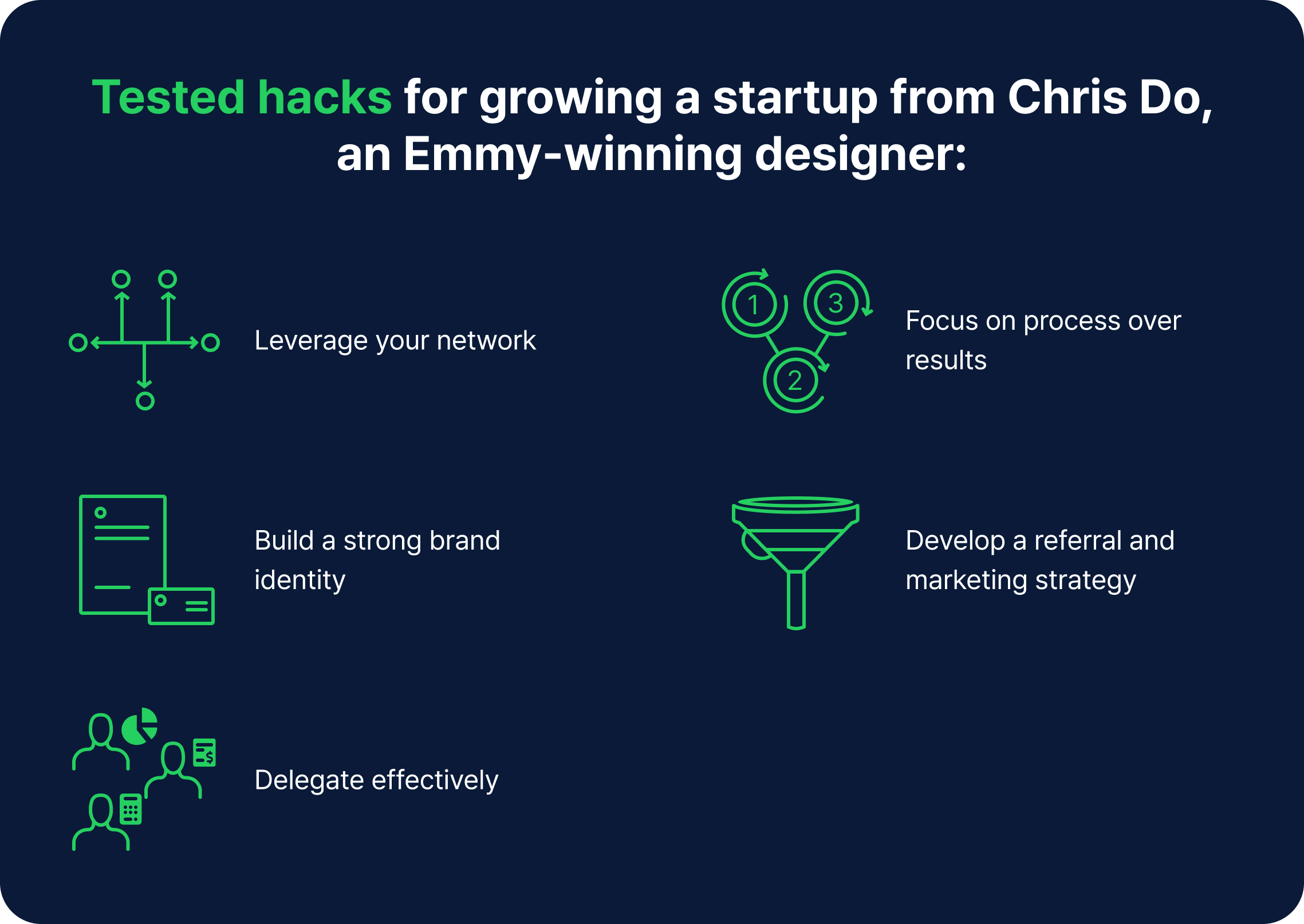 Tested hacks for growing a startup from Chris Do, an Emmy-winning designer