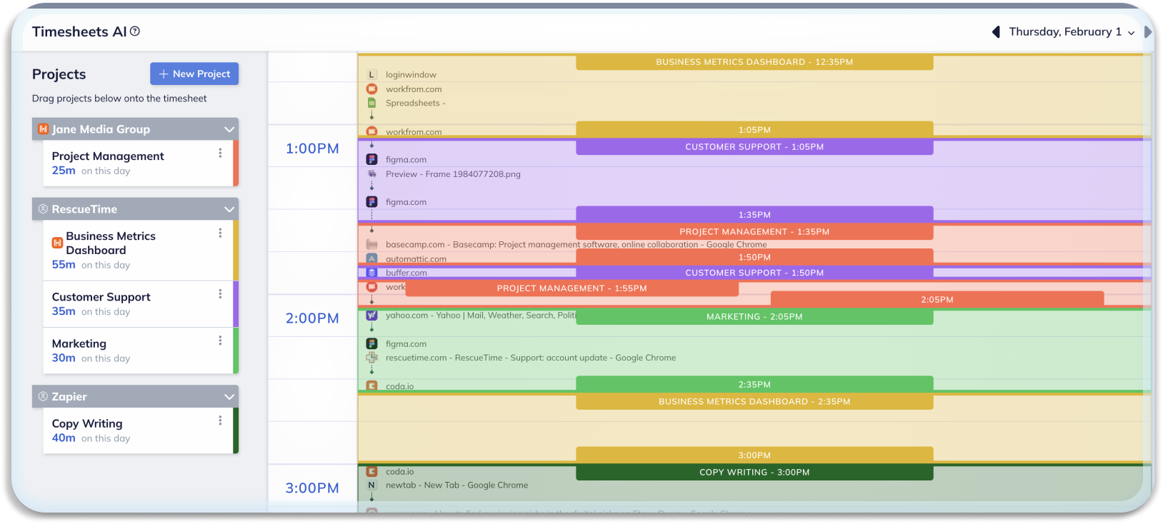 RescueTime time tracking software