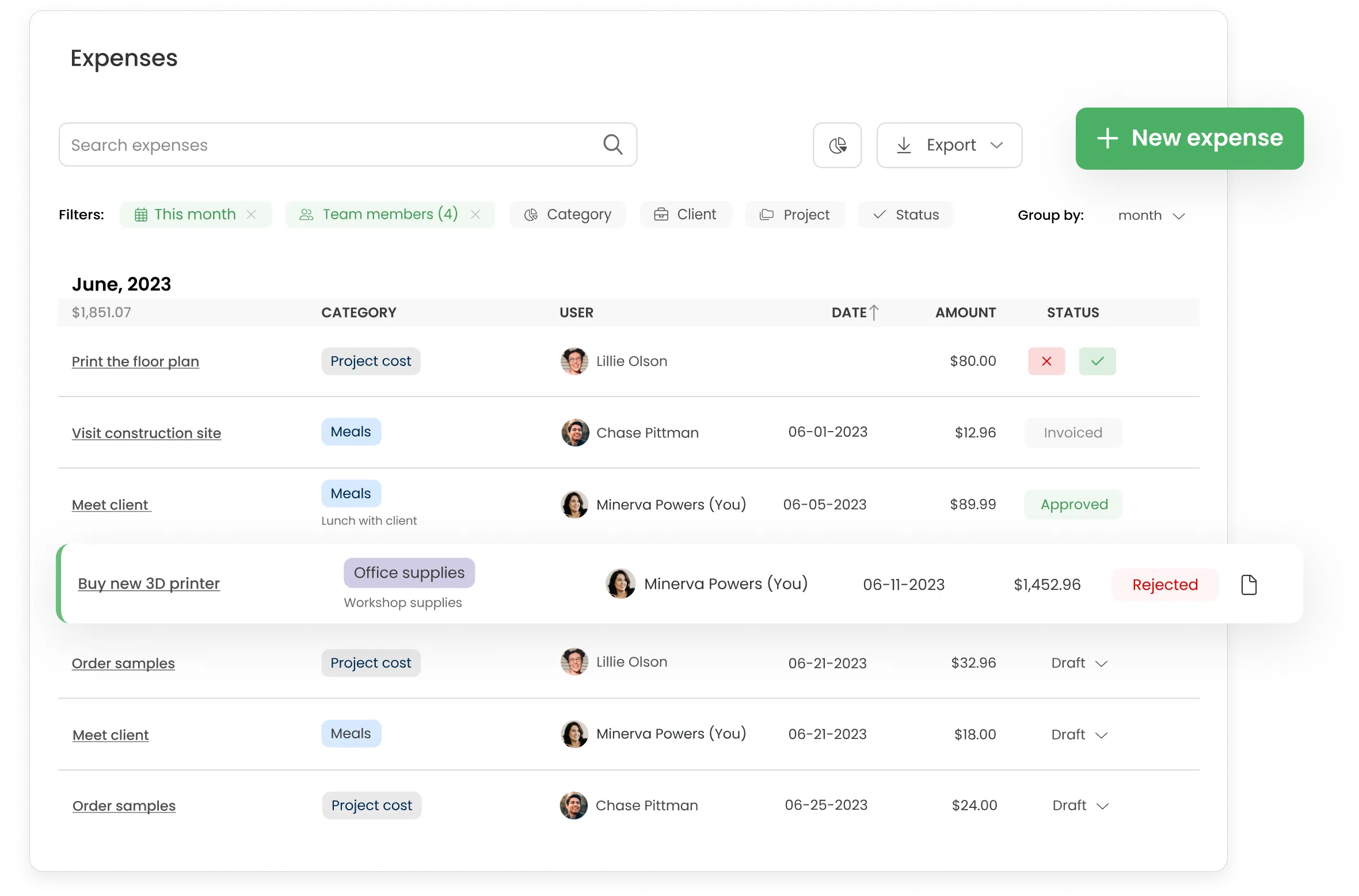 timecamp developer time tracking expenses module