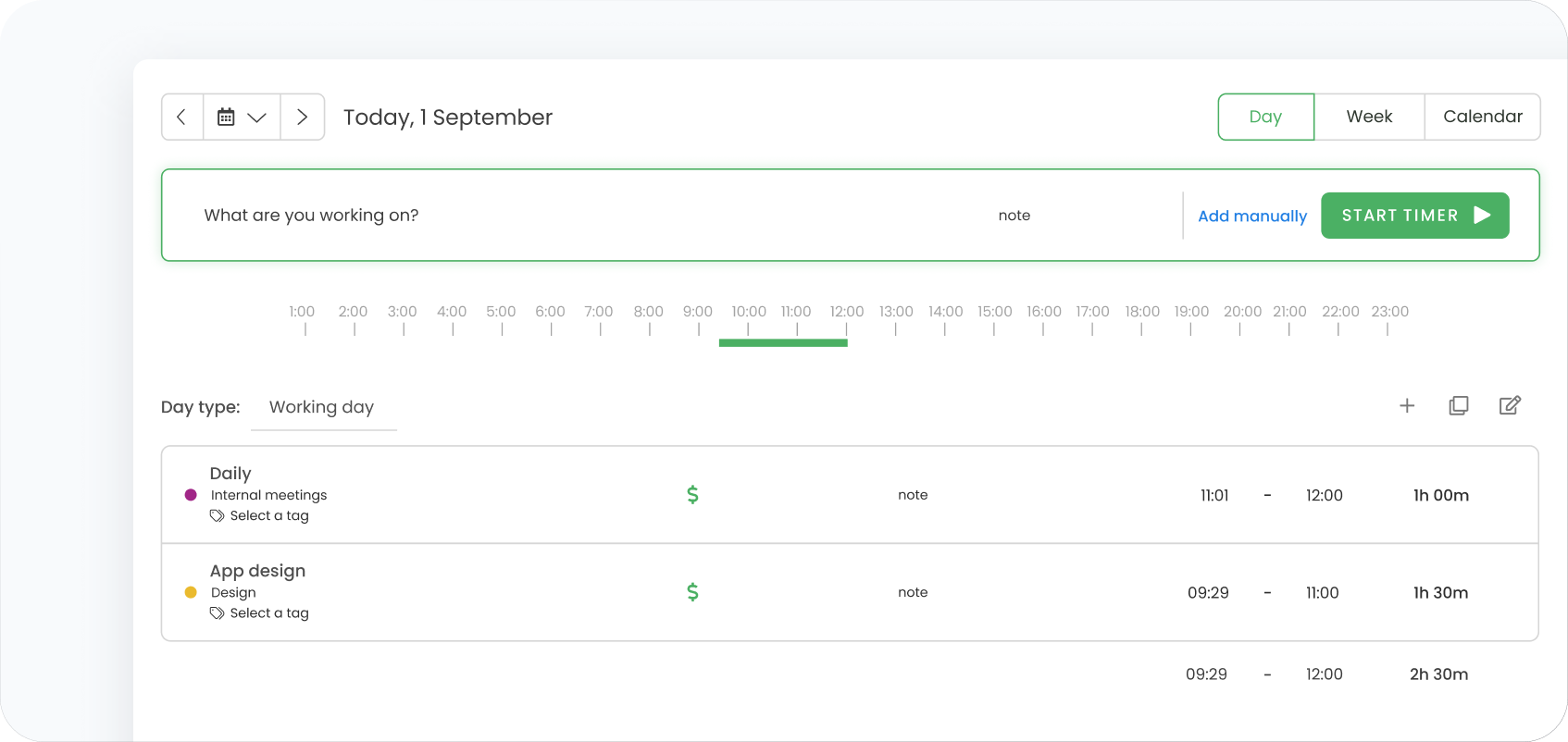 Time tracking